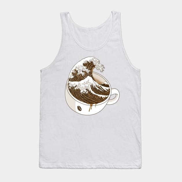 The Great Wave off Coffee Tank Top by quilimo